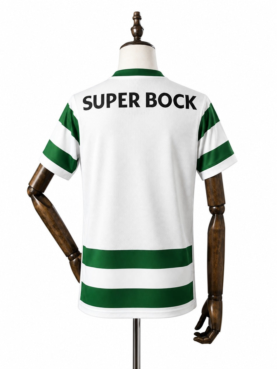 Camisa Sporting - 1º Uniforme Torcedor 2025/26 verso manequim fundo branco
