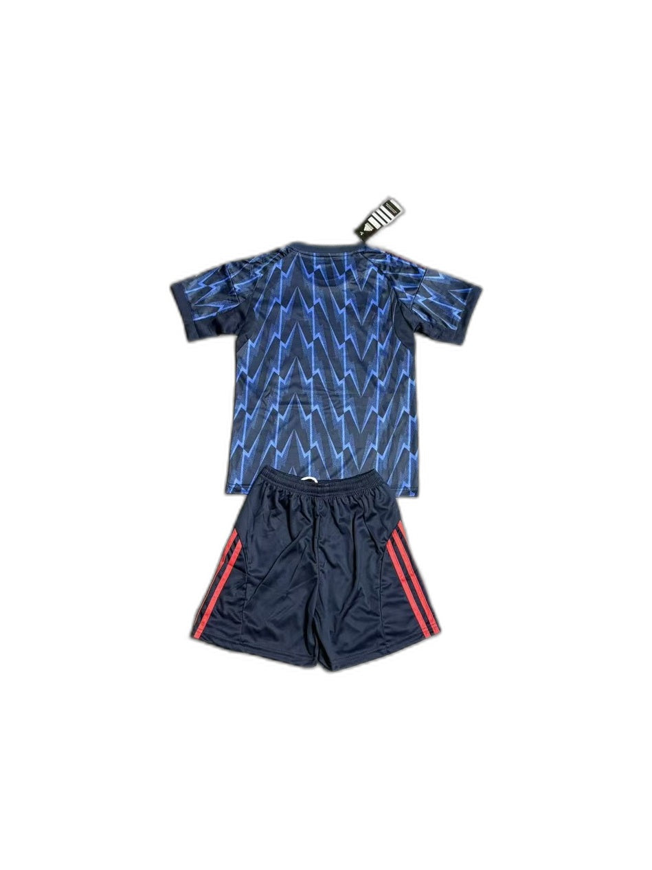 Camisa 2025-26 Arsenal Away Infantil verso fundo branco