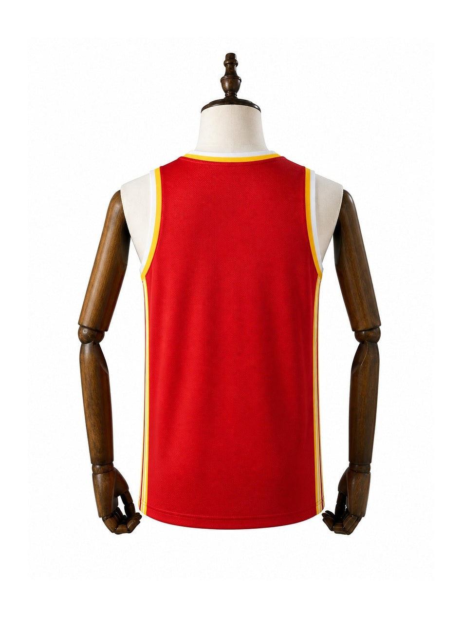 Camiseta NBA Atlanta Hawks - 1ª Camisa (Home) verso manequim fundo branco padronizada