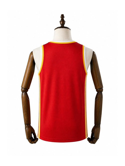 Camiseta NBA Atlanta Hawks - 1ª Camisa (Home) verso manequim fundo branco padronizada