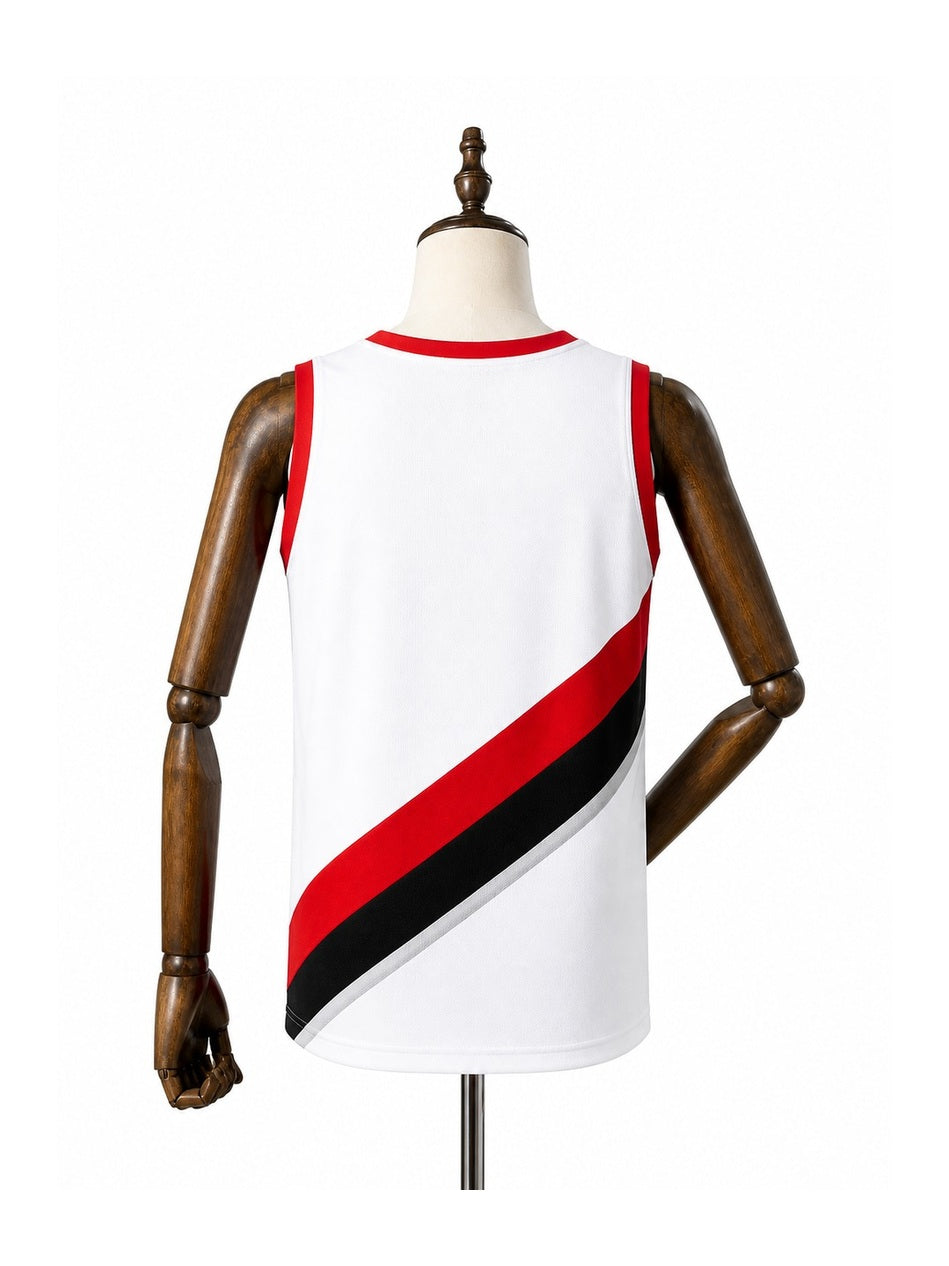 Camiseta NBA Portland Trail Blazers - 2ª Camisa (Away) verso manequim fundo branco padronizada