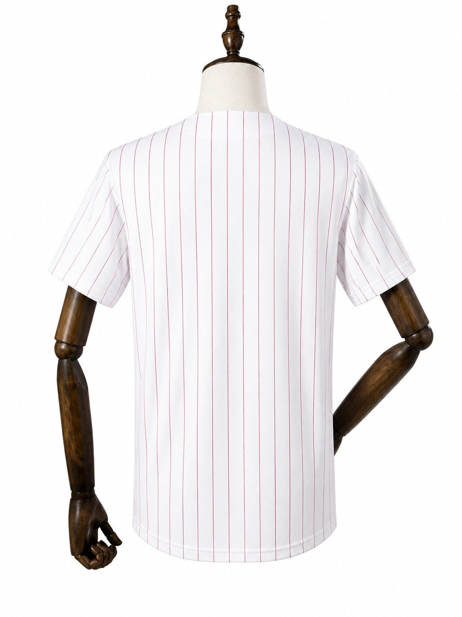 Philadelphia Phillies MLB – Camisa Oficial Primeira (Home) verso manequim fundo branco