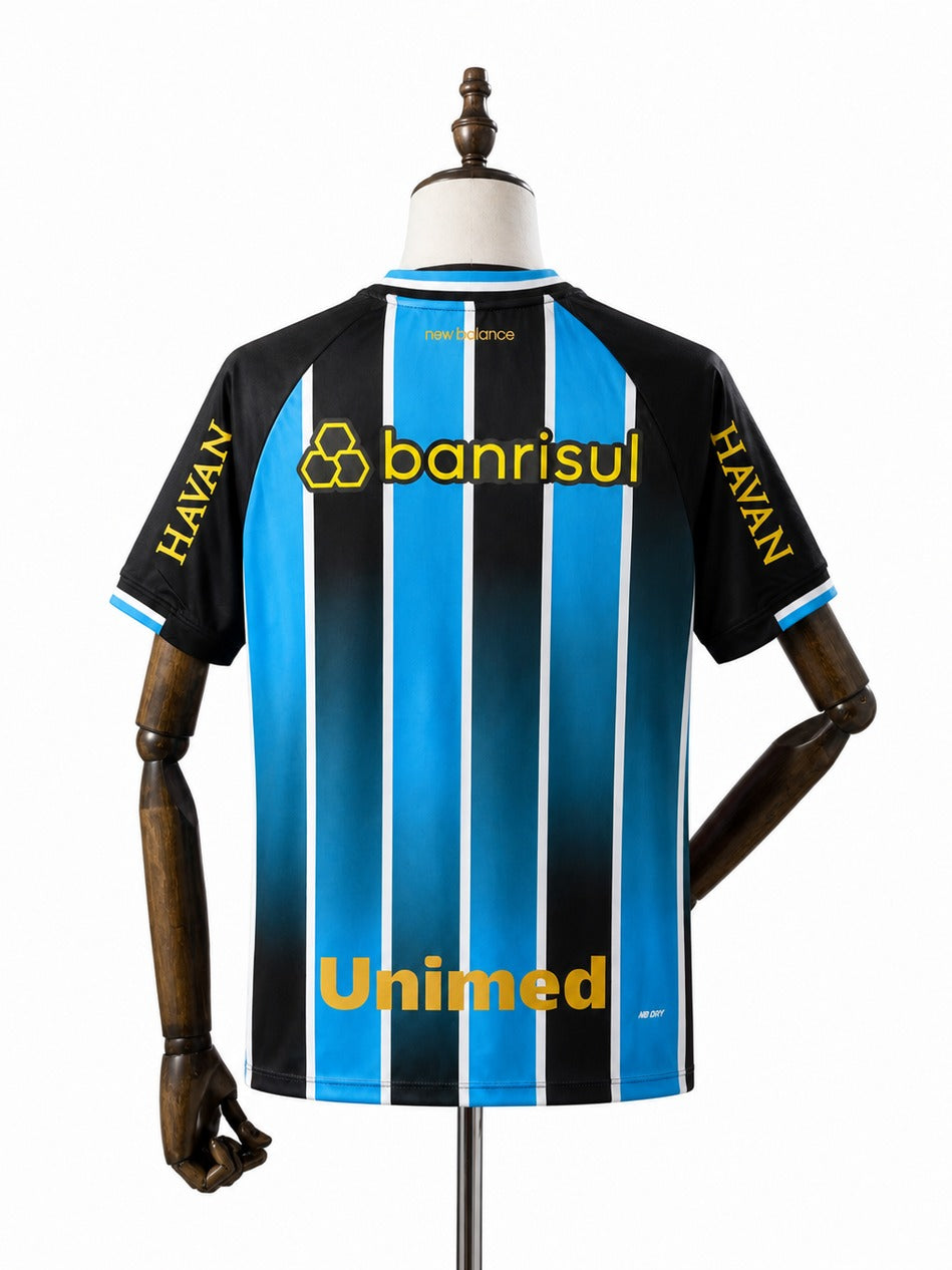 Camisa Grêmio – 1º Uniforme Jogador 2026 verso manequim fundo branco padronizada