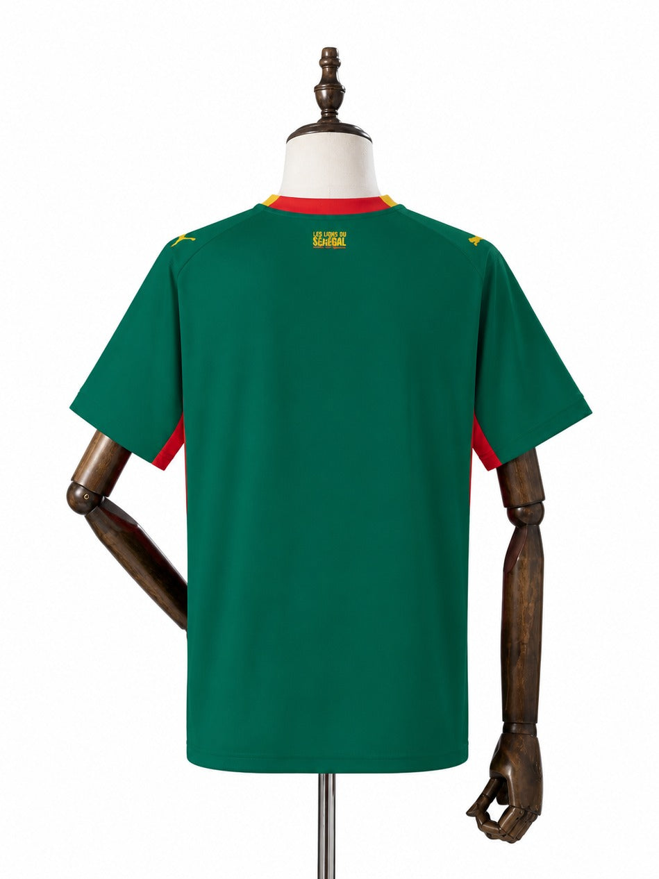 Camisa Seleção Senegal 2 uniforme 2026 verso manequim fundo branco