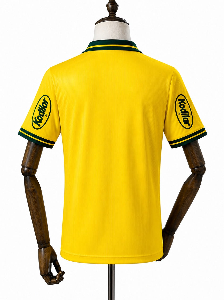 Camisa Mirassol 1º Uniforme Jogador 2026 verso manequim fundo branco