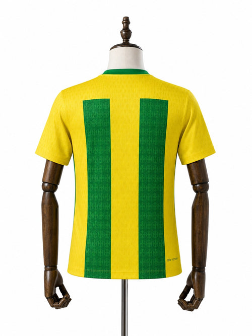 Brazil National Team Green-Yellow Jersey 2026 verso manequim fundo branco