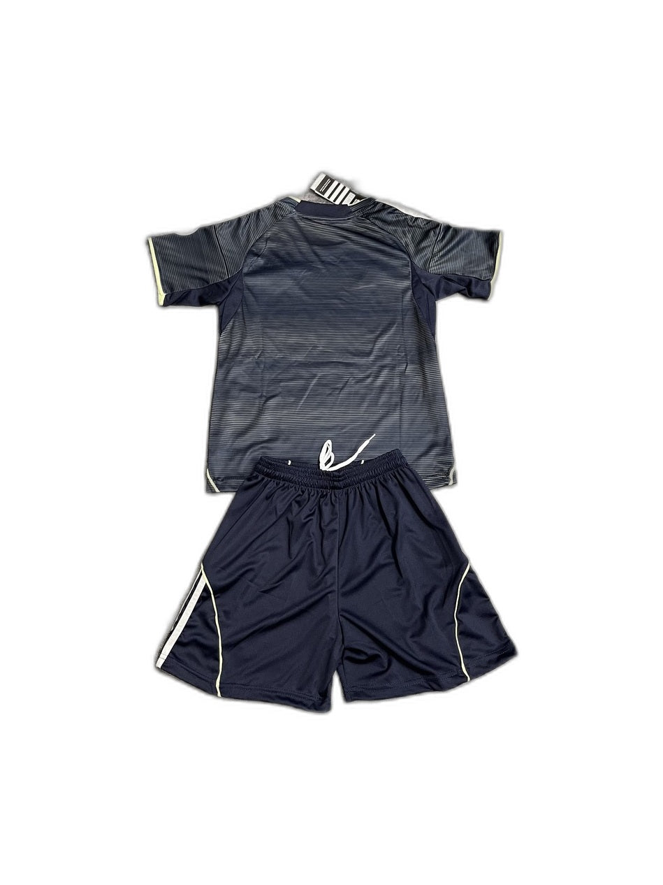 Camisa 2025-26 Real Madrid away jersey Infantil verso fundo branco