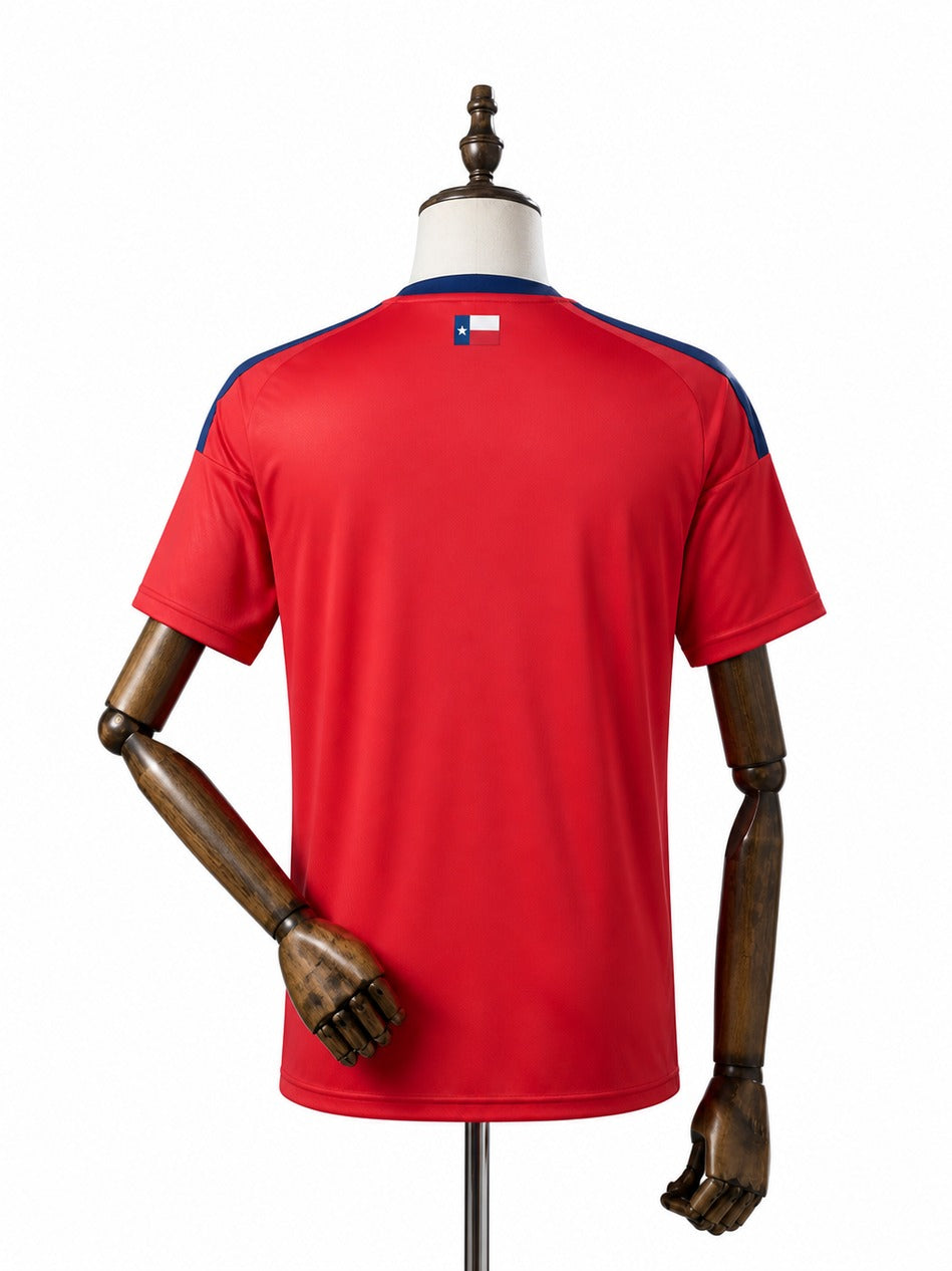 Camisa FC Dallas - 1º Uniforme Torcedor 2026 verso manequim fundo branco