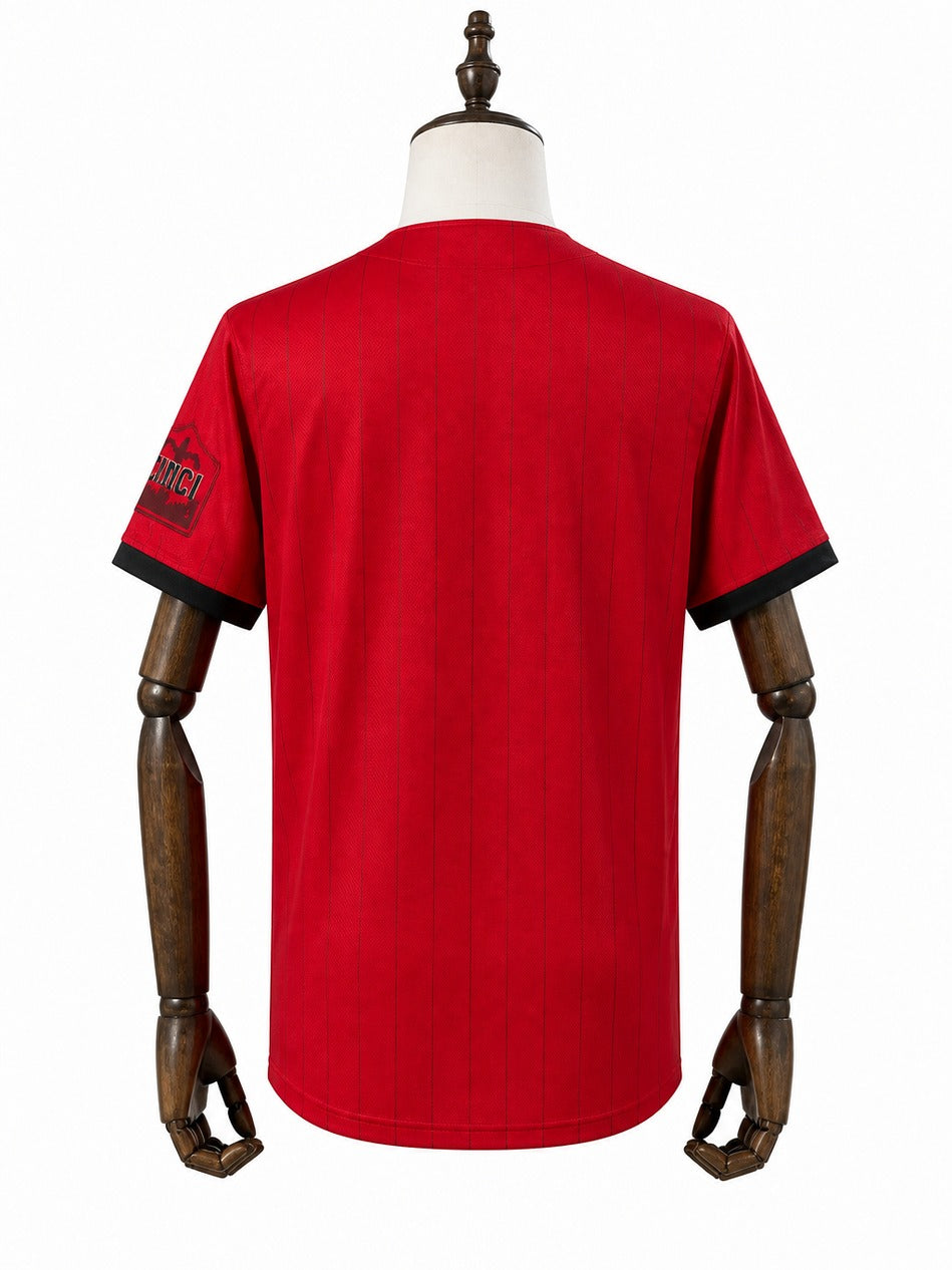 Cincinnati Reds MLB – Camisa Oficial Segunda (Away) verso manequim fundo branco