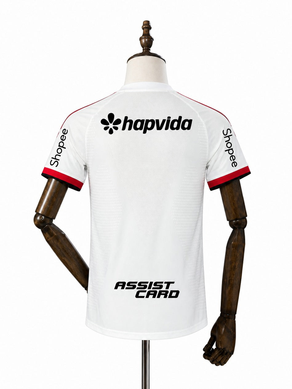 Camisa Flamengo - 2º Uniforme Jogador Completa 2026/2027 verso manequim fundo branco padronizada