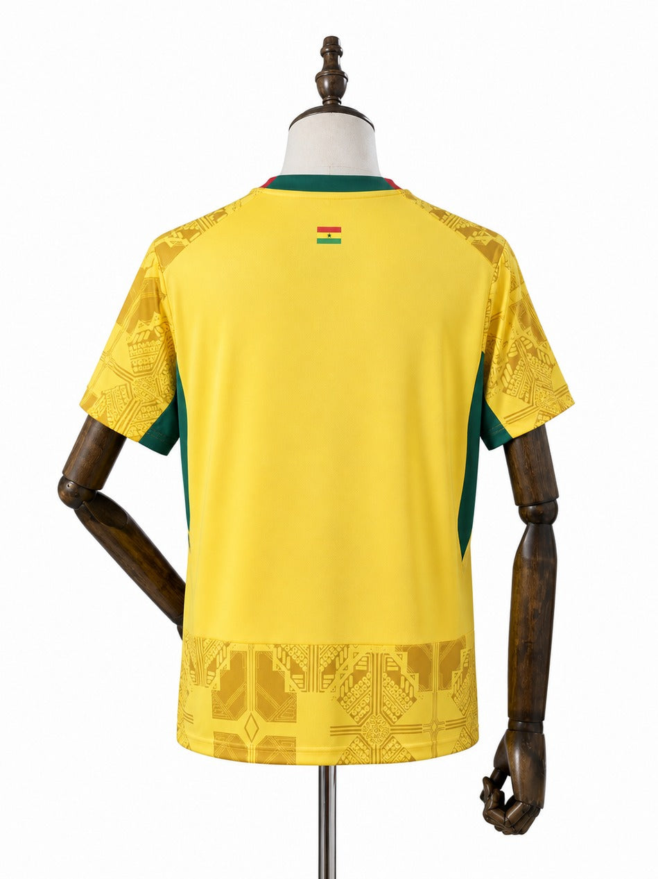 Camisa Seleção Gana - 2º Uniforme Torcedor 2026 verso manequim fundo branco