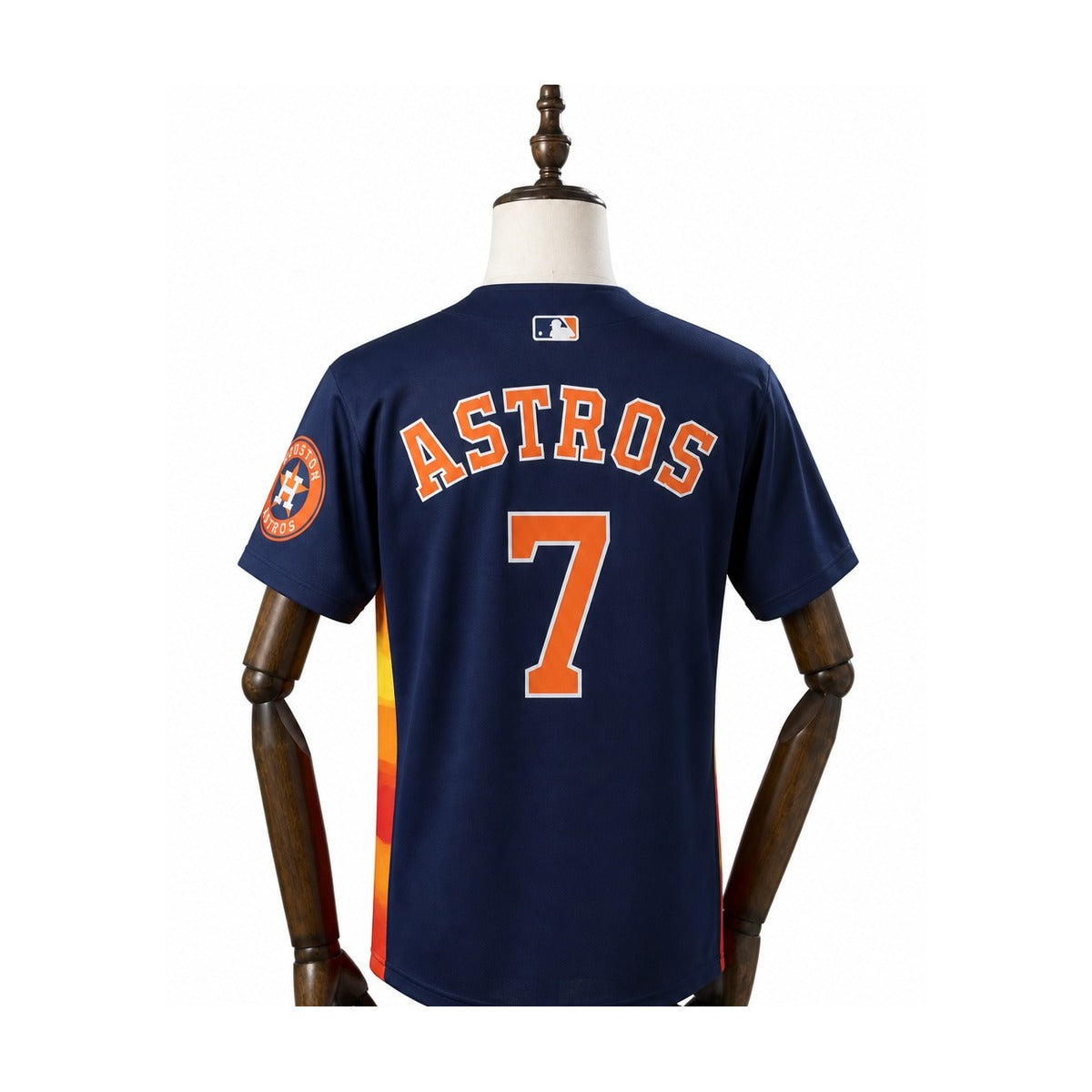 Houston Astros MLB – Camisa Oficial Segunda (Away) verso manequim fundo branco