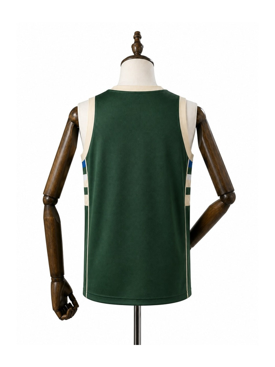 Camiseta NBA Milwaukee Bucks - 2ª Camisa (Away) verso manequim fundo branco padronizada