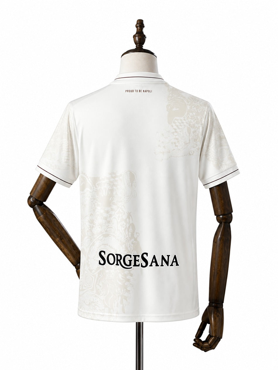 Camisa Napoli - 2º Uniforme Torcedor 2025/26 verso manequim fundo branco