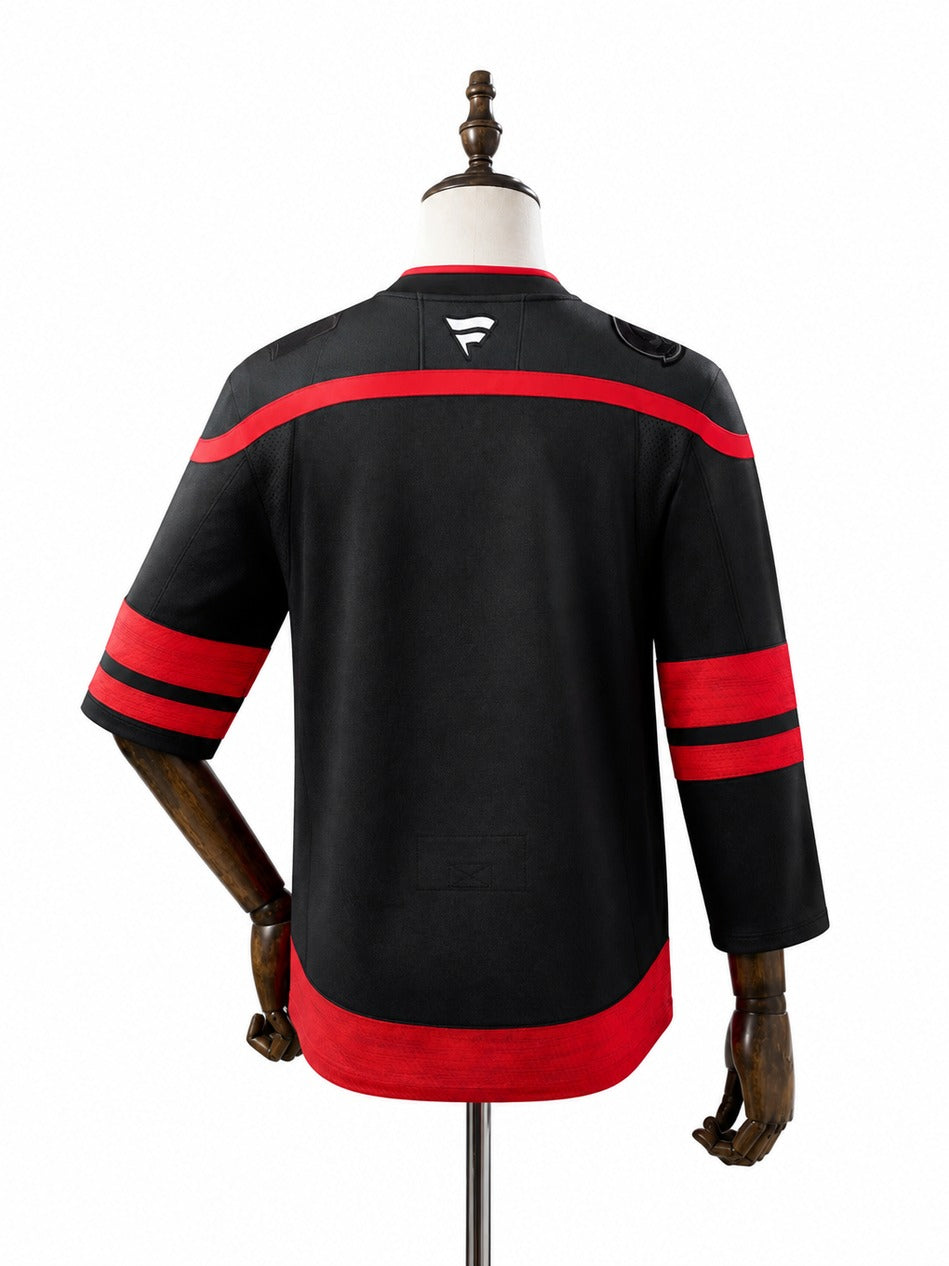 Carolina Hurricanes NHL Jersey – Home & Away verso real web manequim fundo branco