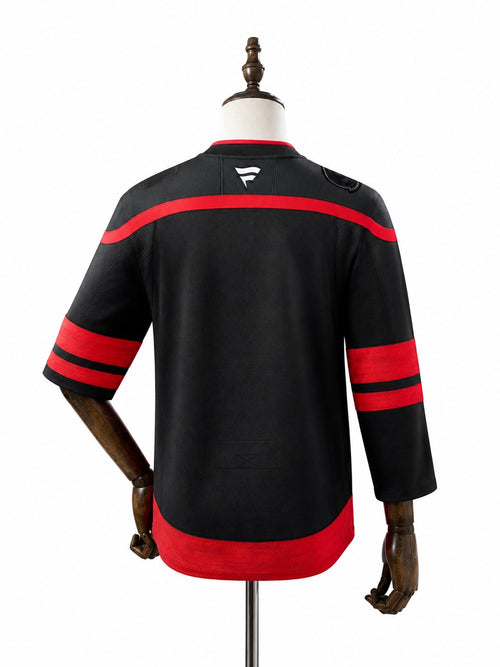 Carolina Hurricanes NHL Jersey – Home & Away verso real web manequim fundo branco