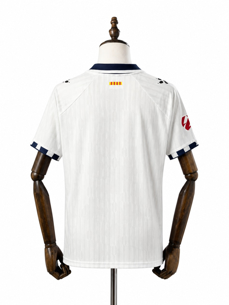 Camisa Espanyol - 2º Uniforme Torcedor 2025/26 verso manequim fundo branco