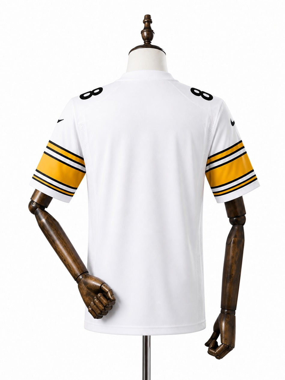 Camisa Pittsburgh Steelers Away (Visitante) NFL verso manequim fundo branco