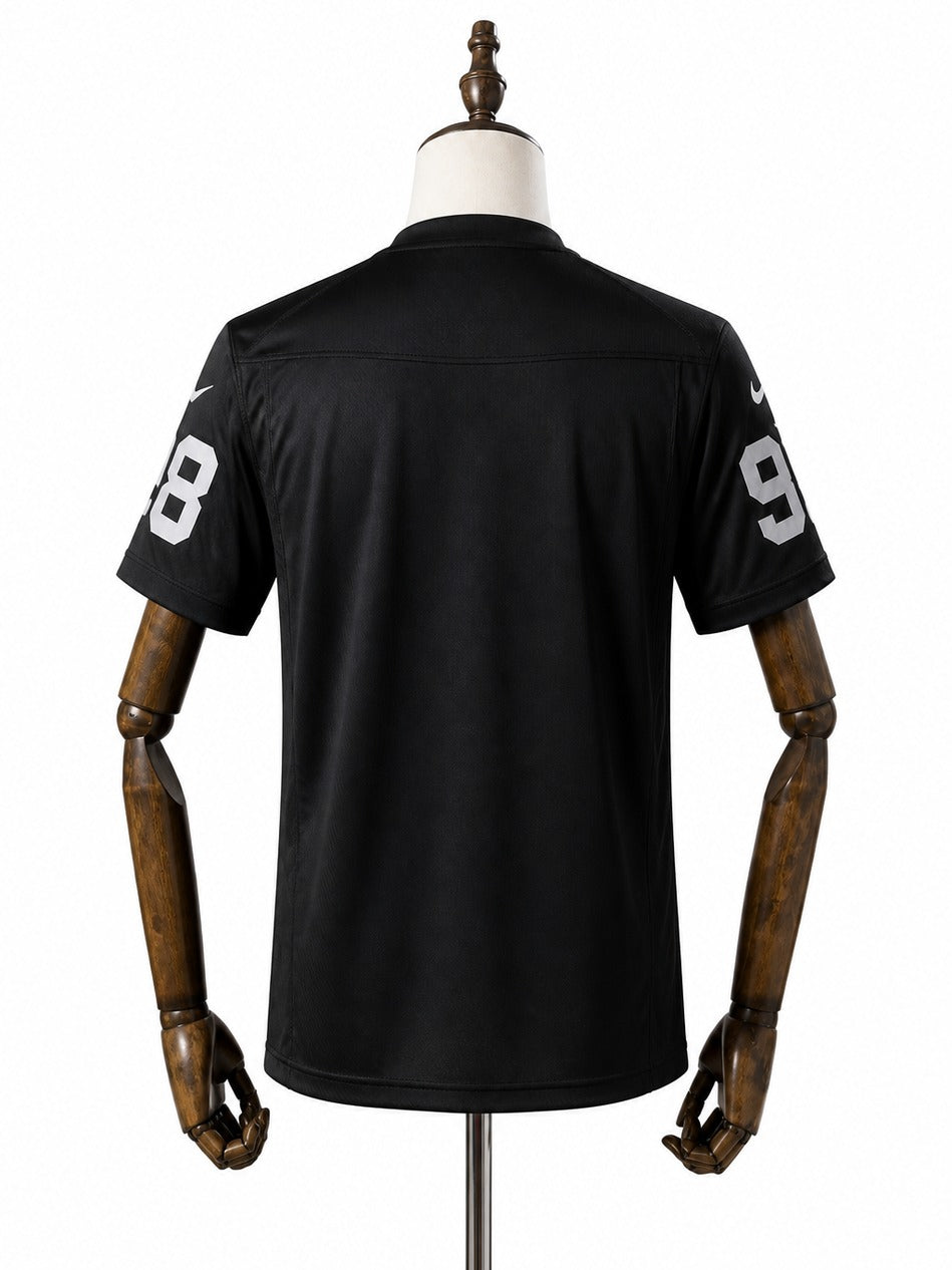 Camisa Las Vegas Raiders Home (Titular) NFL verso manequim fundo branco