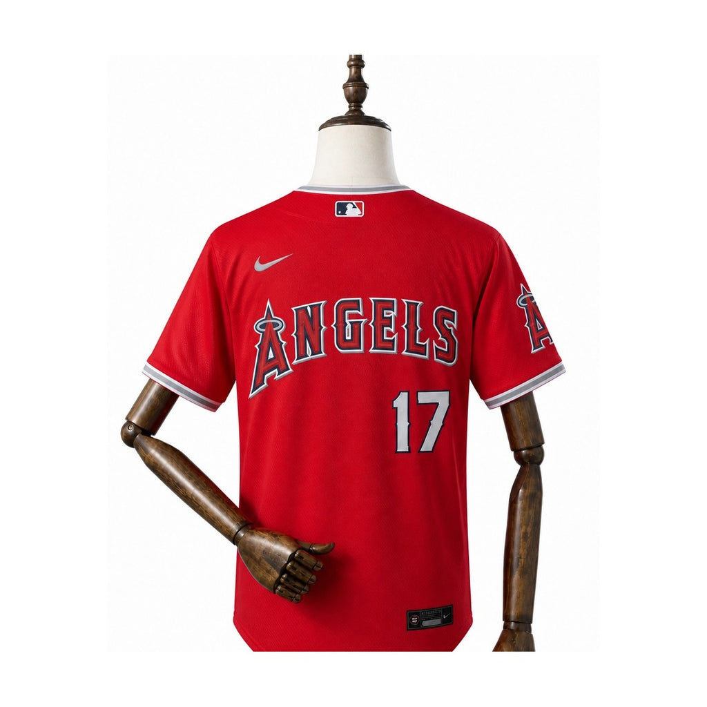 Los Angeles Angels MLB – Camisa Oficial Segunda (Away) verso manequim fundo branco