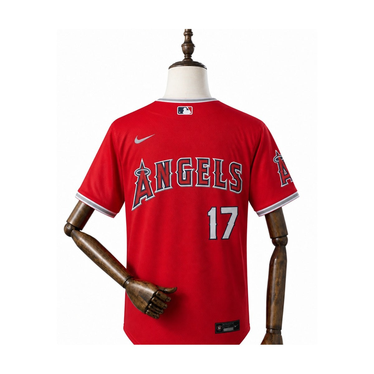Los Angeles Angels MLB – Camisa Oficial Segunda (Away) verso manequim fundo branco