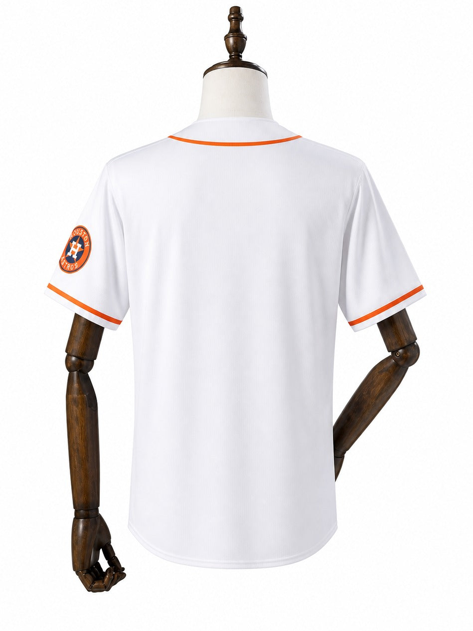 Houston Astros MLB – Camisa Oficial Primeira (Home) verso manequim fundo branco
