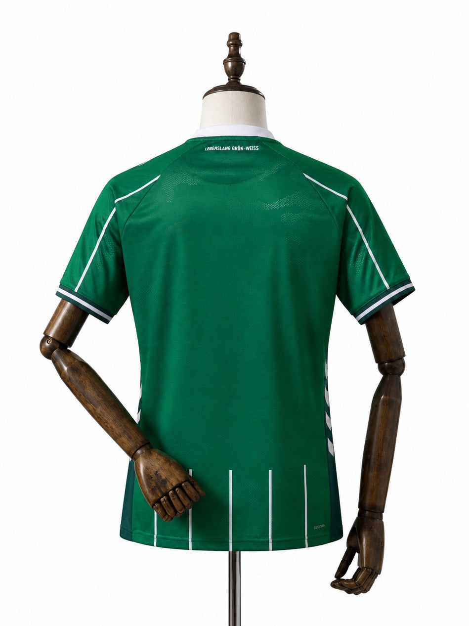 Camisa Werder Bremen - 1º Uniforme Torcedor 2025/2026 verso manequim fundo branco
