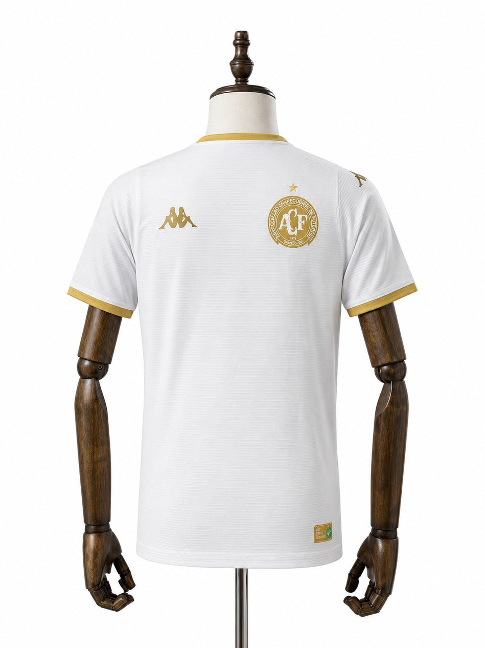 Chapecoense 2025/26 Away Player Version Jersey back wood mannequin white background