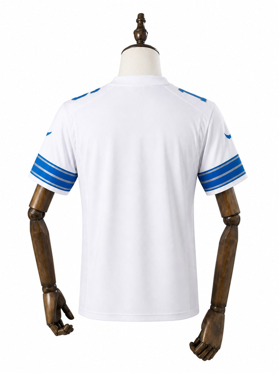 Camisa Detroit Lions Away (Visitante) NFL verso manequim fundo branco