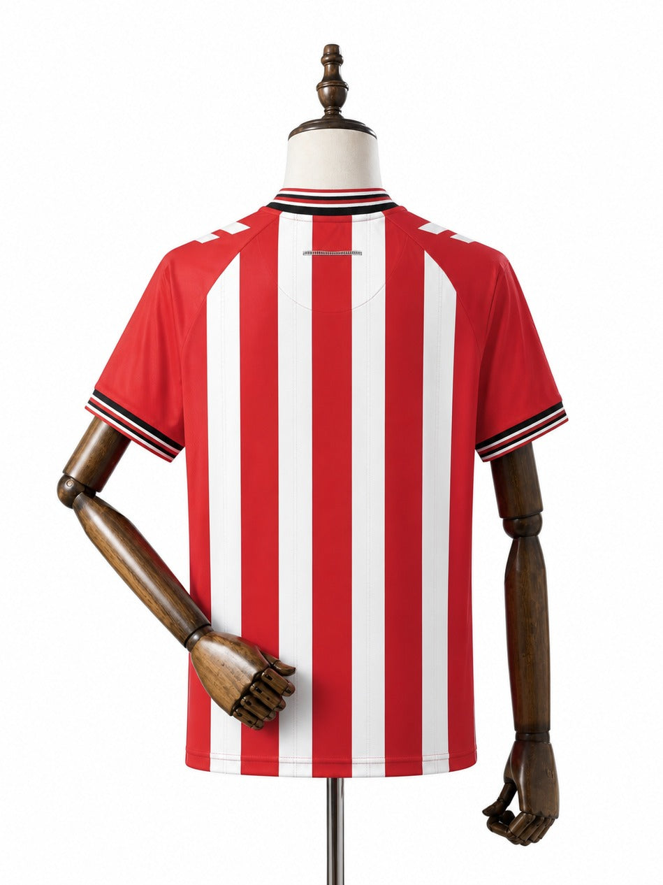 Camisa Sunderland - 1º Uniforme Torcedor 2025/26 verso manequim fundo branco