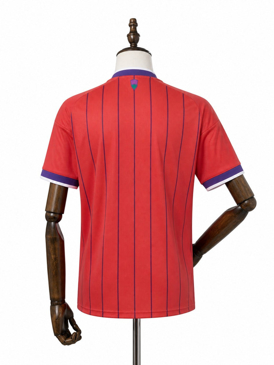 Camisa Seleção Escócia - 2º Uniforme Torcedor 2026 verso manequim fundo branco