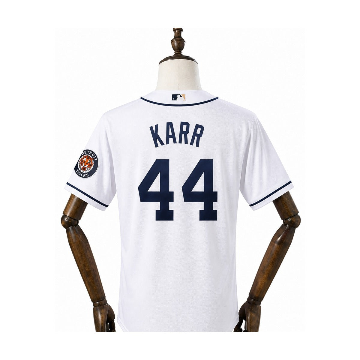 Detroit Tigers MLB – Camisa Oficial Primeira (Home) verso manequim fundo branco