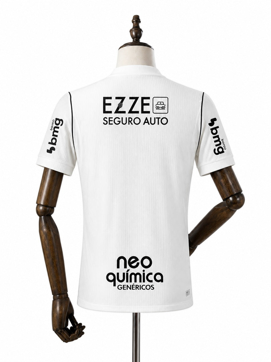 Camisa Corinthians - 1º Uniforme Jogador Completa 2026/2027 verso manequim fundo branco padronizada