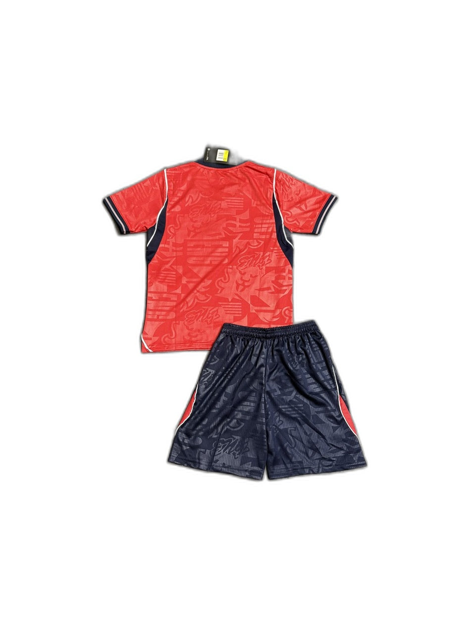 Camisa 2026 England Away Infantil verso fundo branco