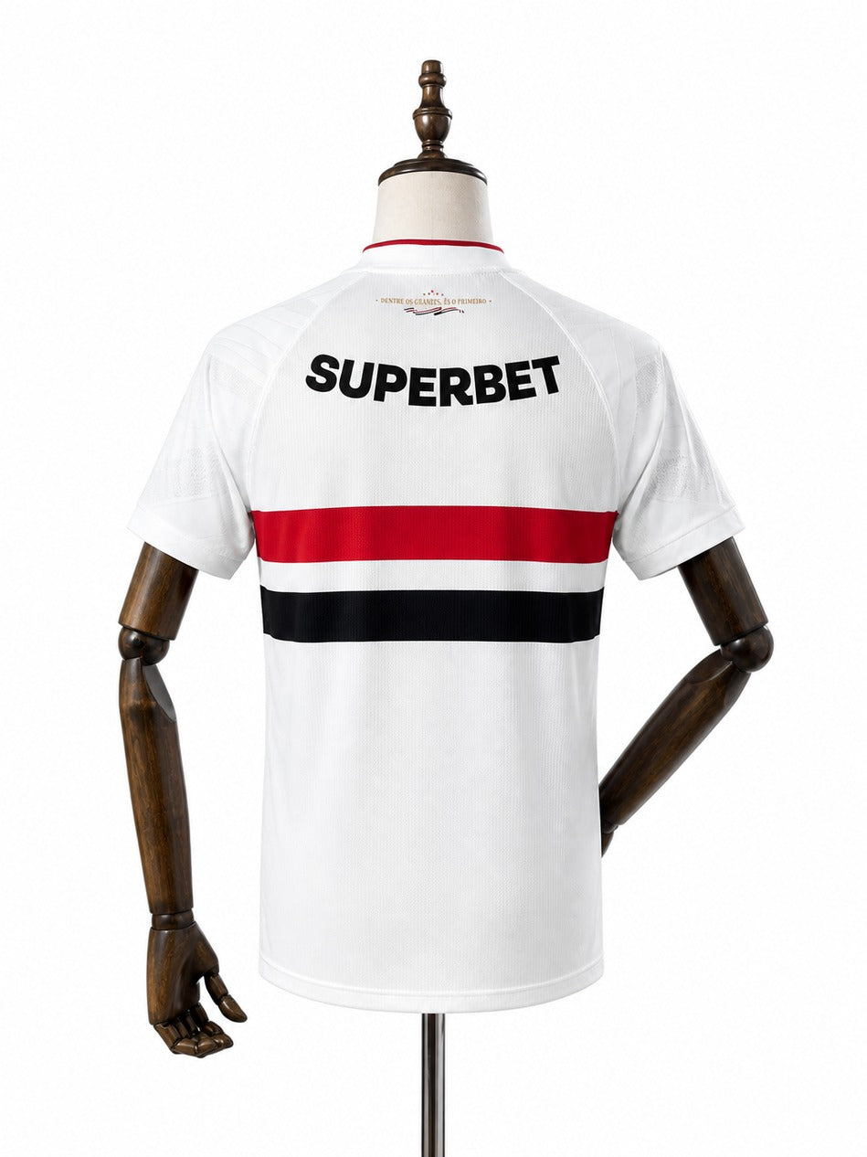 Camisa São Paulo - 1º Uniforme Jogador Completa 2026/2027 verso manequim