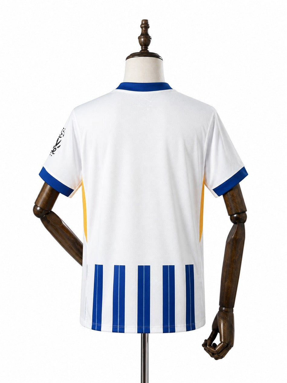 Camisa Brighton - 1º Uniforme Torcedor 2024/25 verso manequim fundo branco