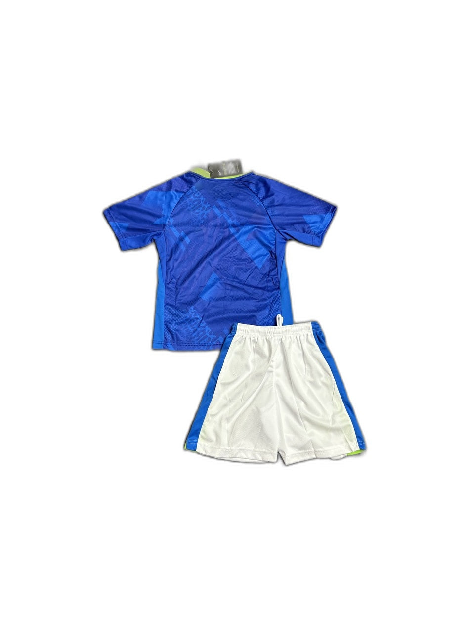 Camisa 2025 Brazil Away Infantil verso fundo branco