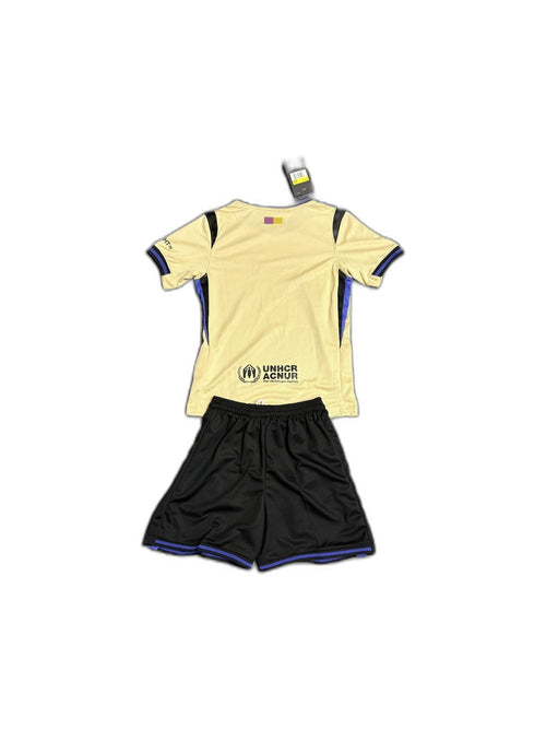 Camisa 2025-26 Barcelona Away Infantil verso fundo branco