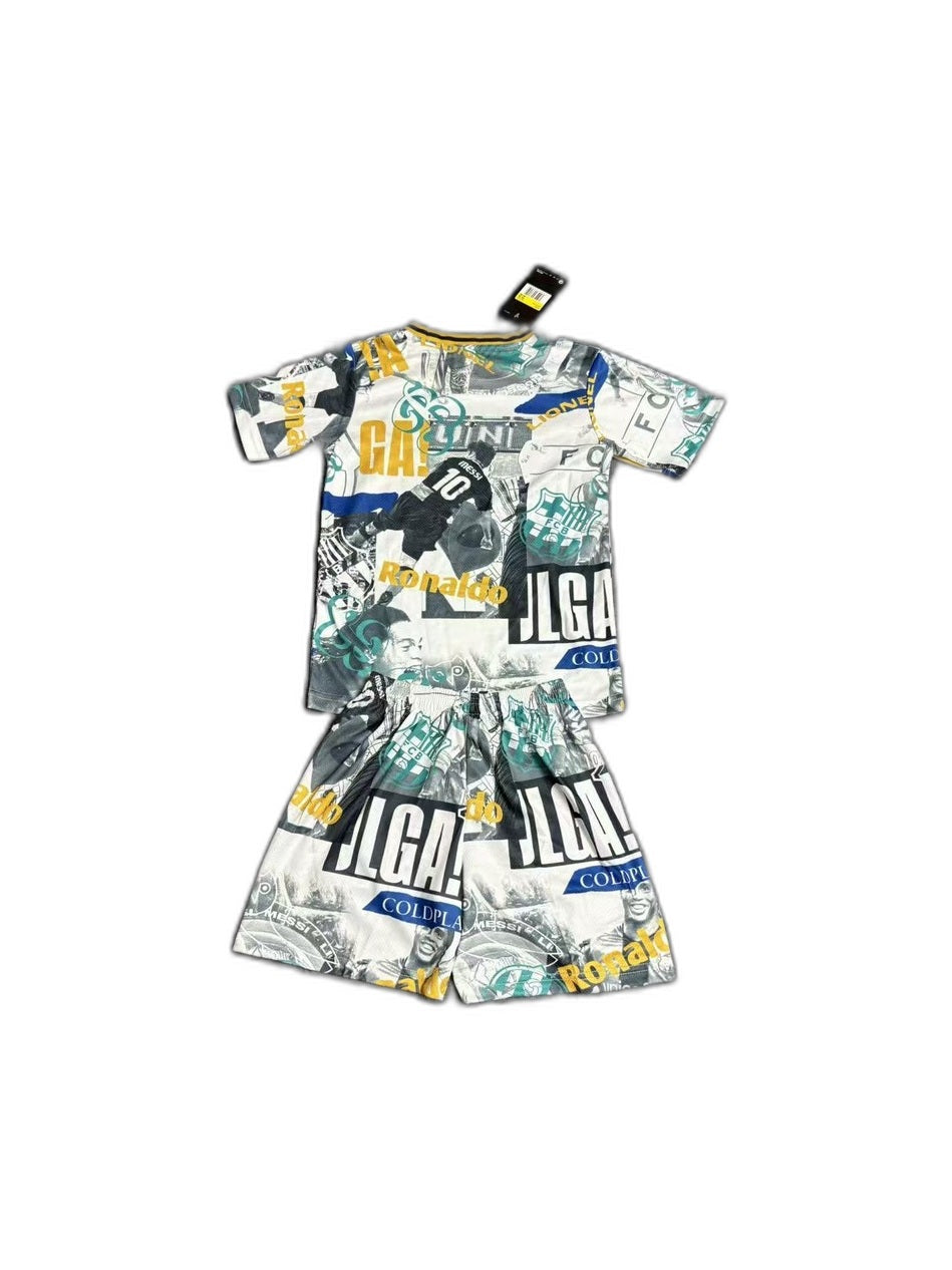 Camisa 2025-26 Barcelona Infantil verso fundo branco