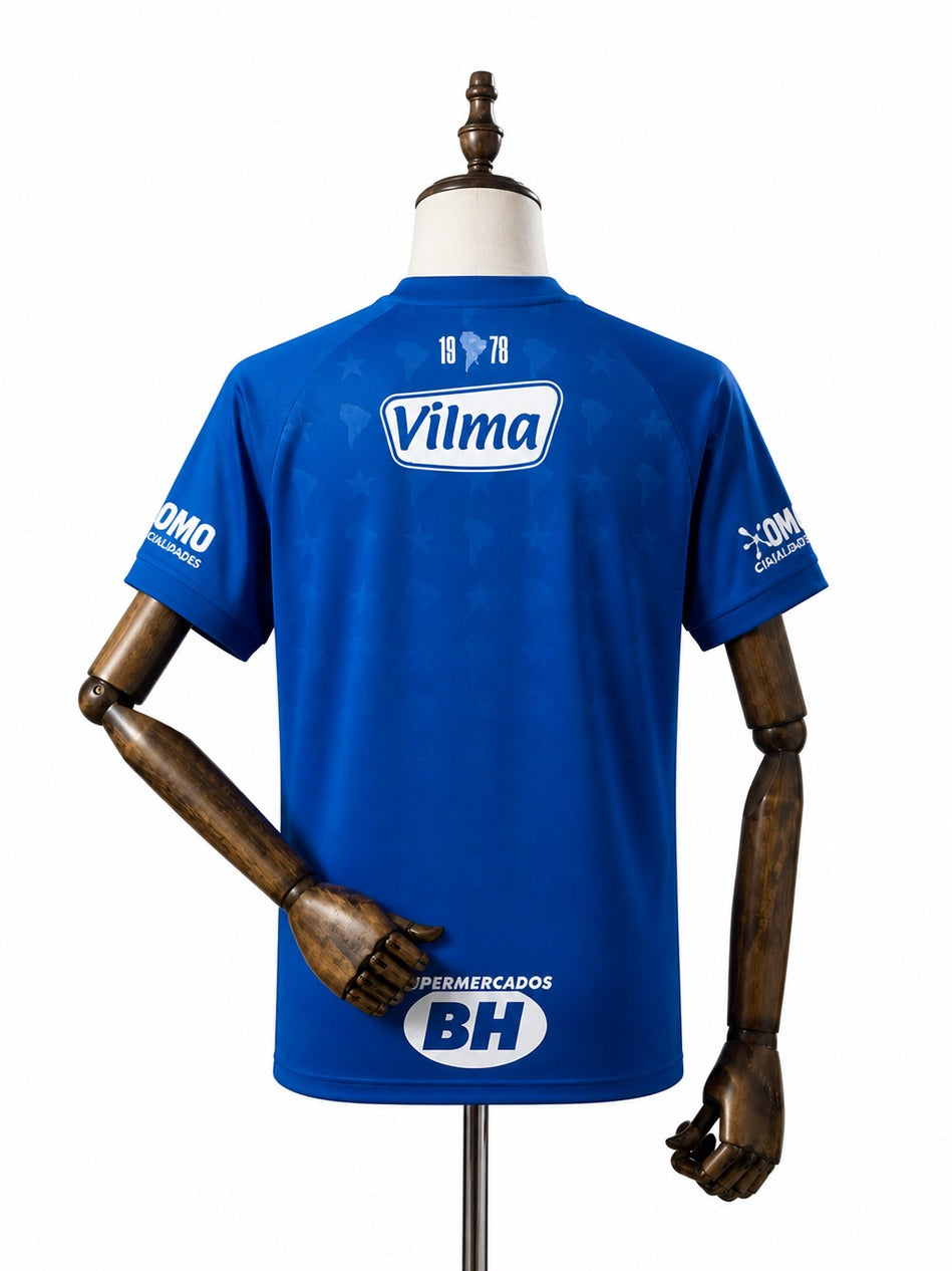 Camisa Cruzeiro – 1º Uniforme Jogador 2026 verso manequim fundo branco padronizada