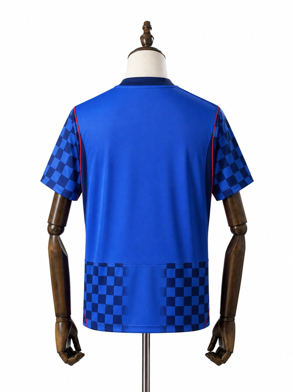 Camisa Seleção Croácia - 2º Uniforme Torcedor 2026 verso manequim fundo branco