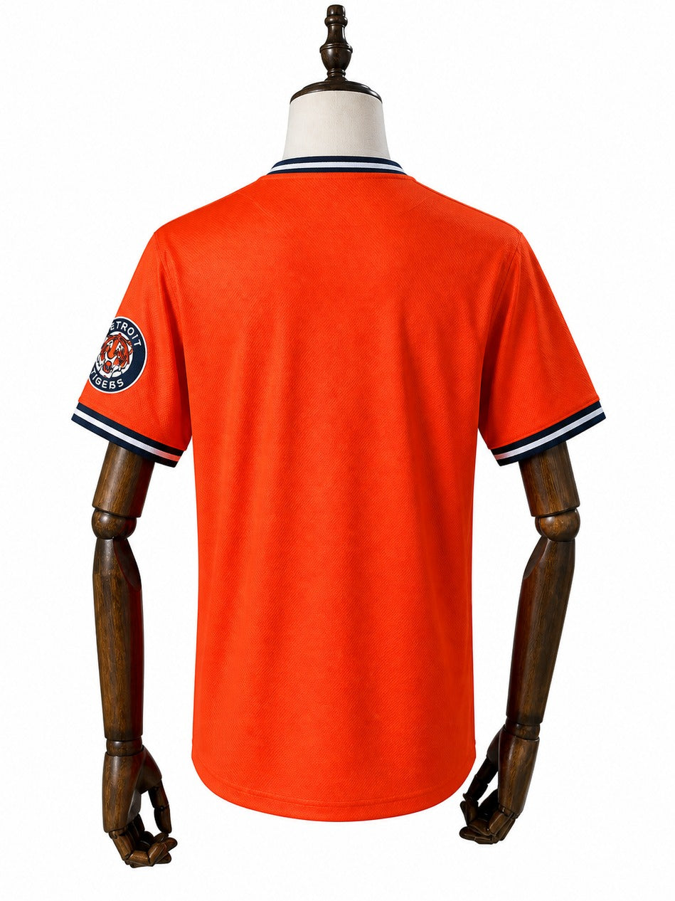 Detroit Tigers MLB – Camisa Oficial Segunda (Away) verso manequim fundo branco