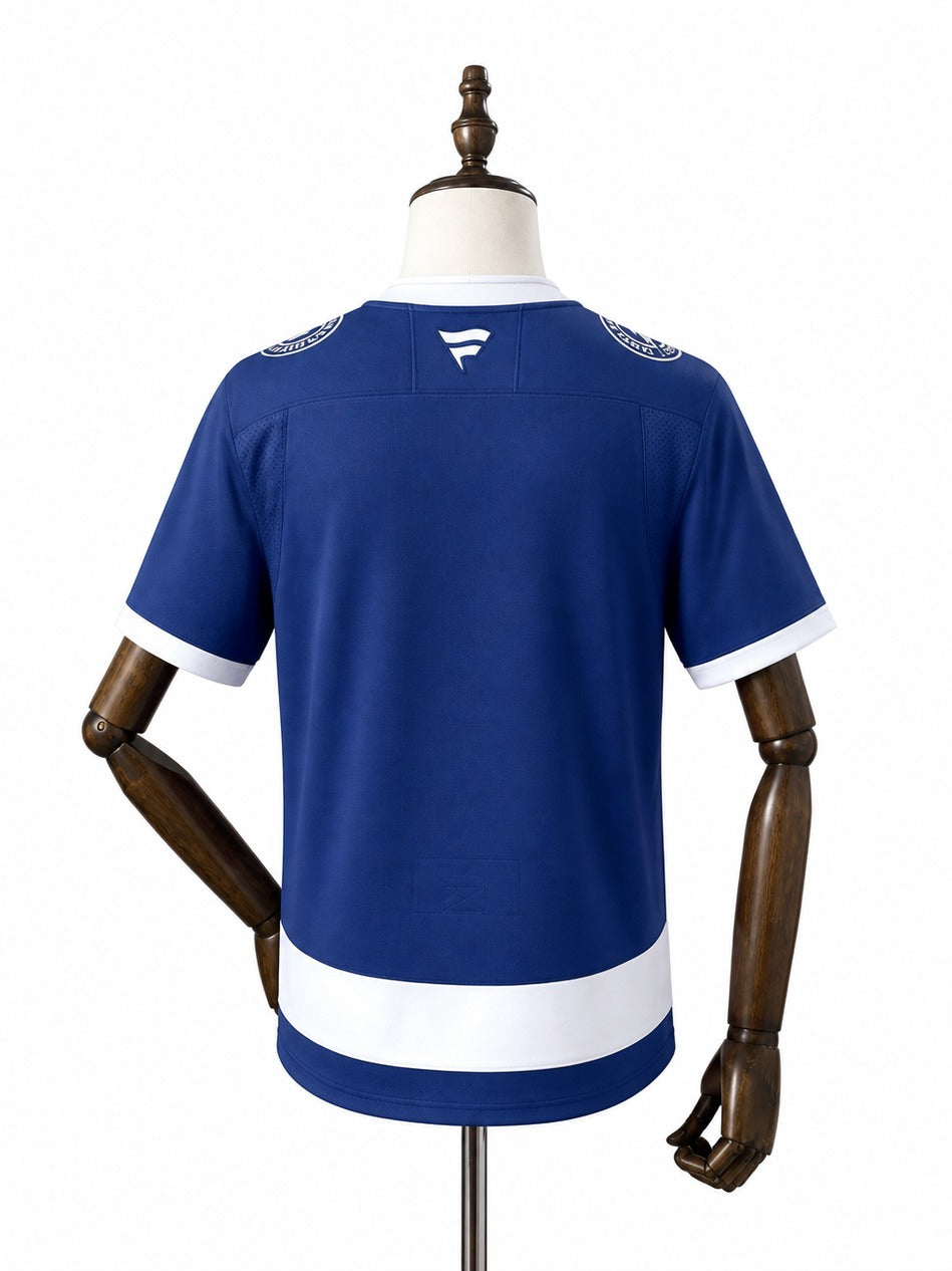 Tampa Bay Lightning NHL Jersey – Home & Away verso real web manequim fundo branco