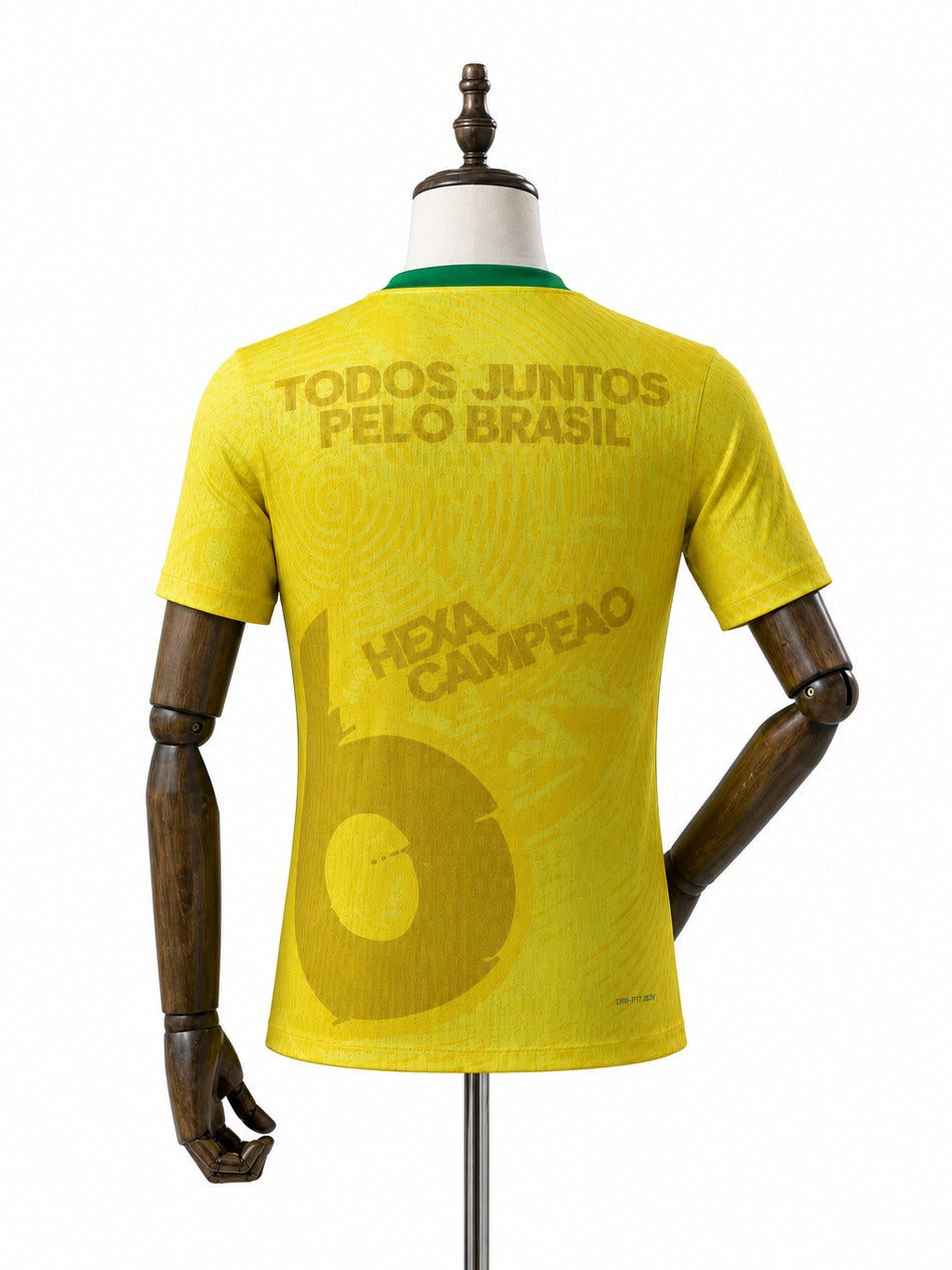 Brazil (Version 2) Soccer Jersey 2026 – Home – Men's – Back – Mannequin
