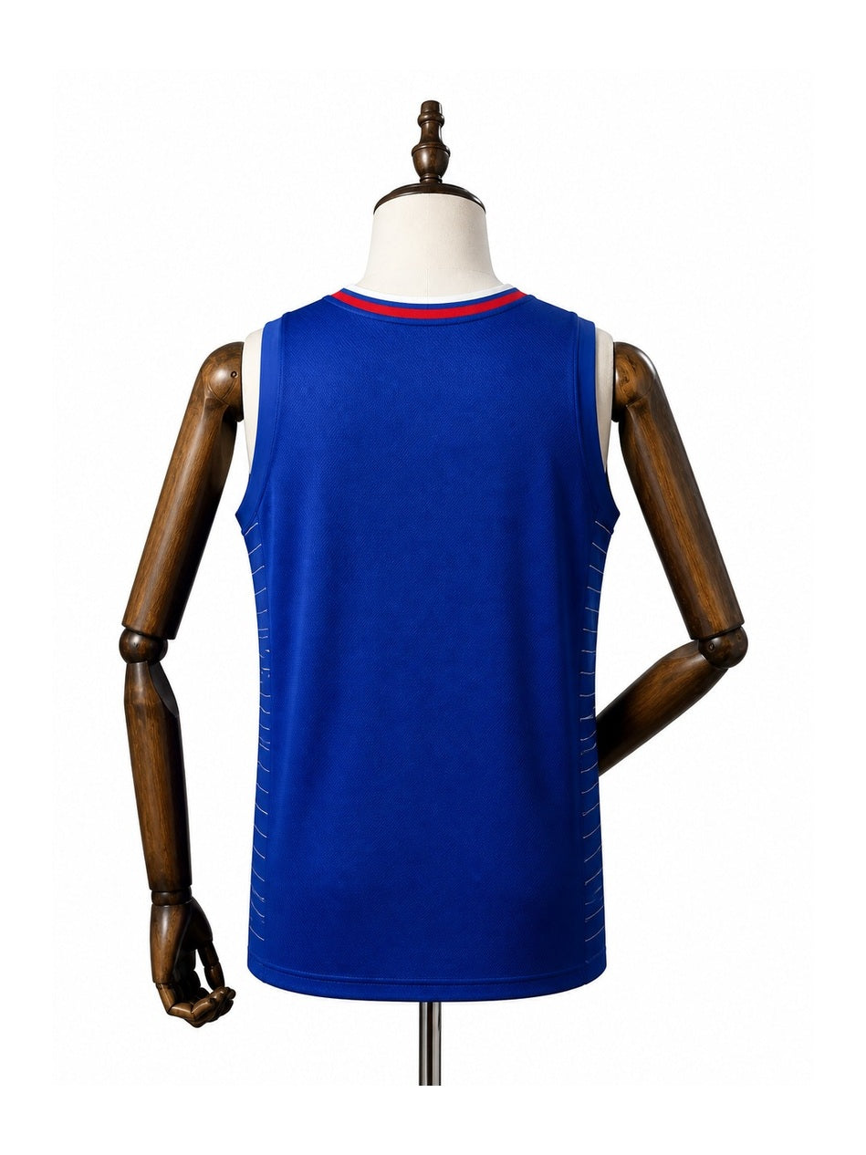 Camiseta NBA LA Clippers - 1ª Camisa (Home) verso manequim fundo branco padronizada