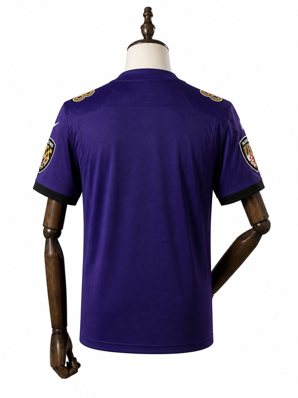 Camisa Baltimore Ravens Home (Titular) NFL verso manequim fundo branco