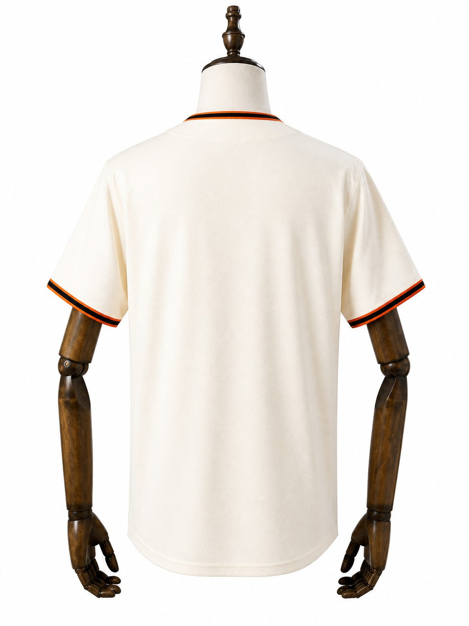 San Francisco Giants MLB – Camisa Oficial Primeira (Home) verso manequim fundo branco