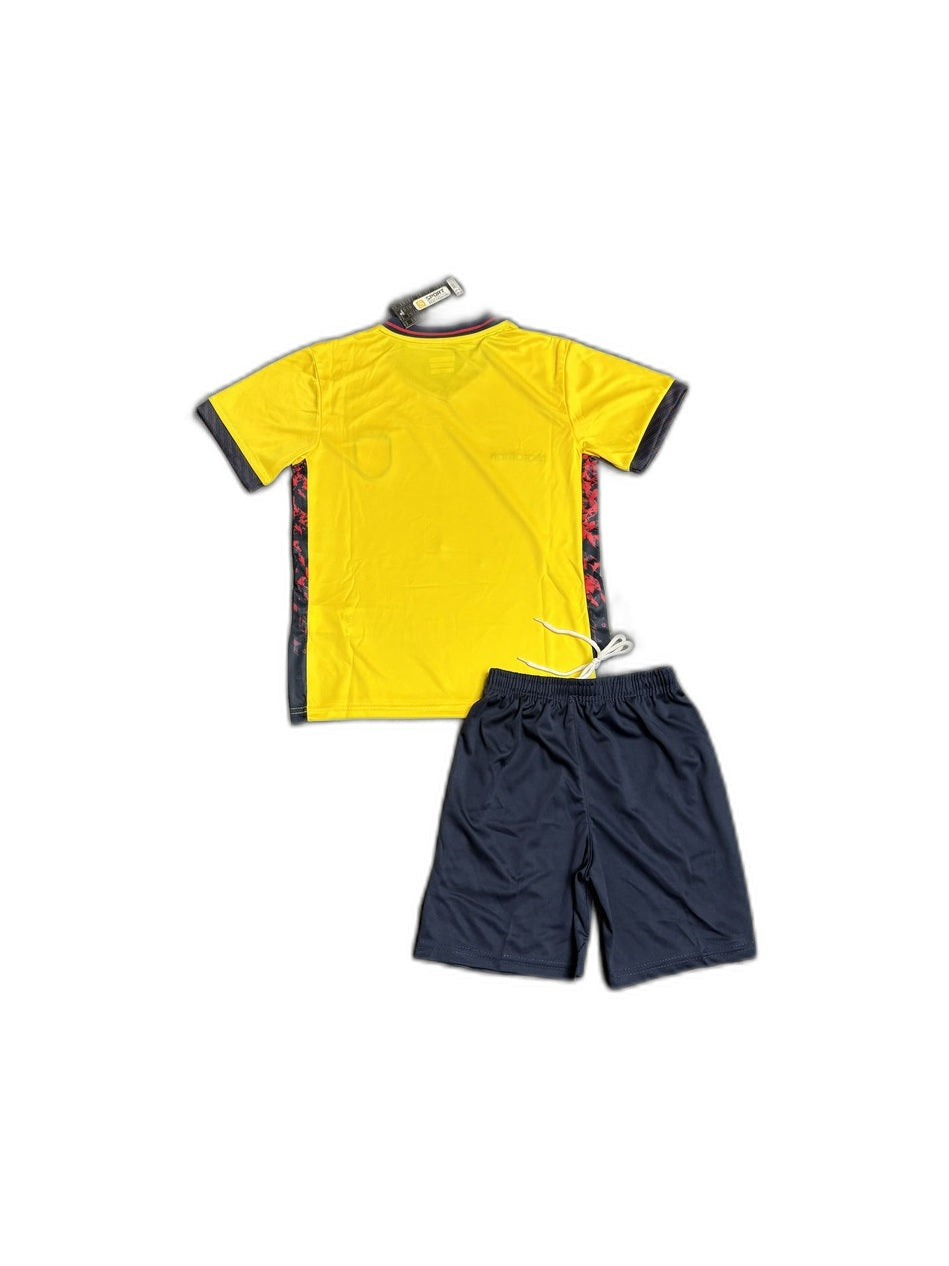 Camisa 2026 Ecuador Home Infantil verso fundo branco