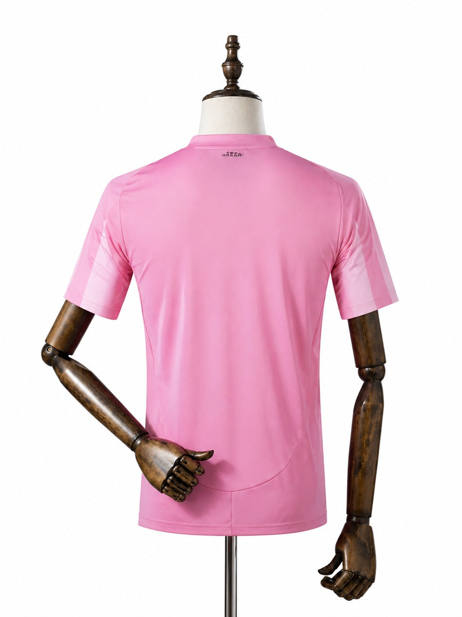 Camisa Inter Miami - 1º Uniforme Torcedor 2025 verso manequim fundo branco
