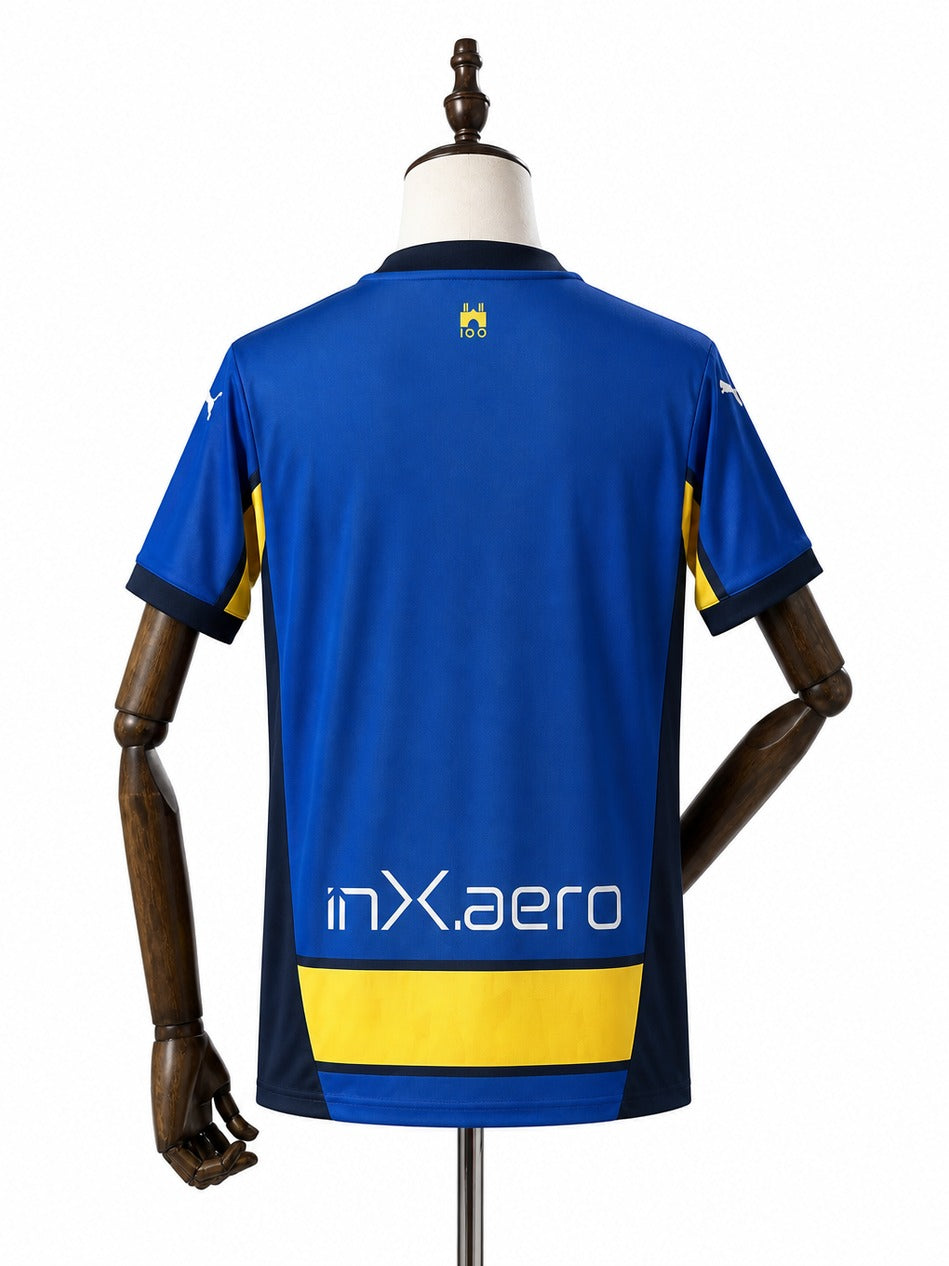 Camisa Parma - 2º Uniforme Torcedor 2024/25 verso manequim fundo branco